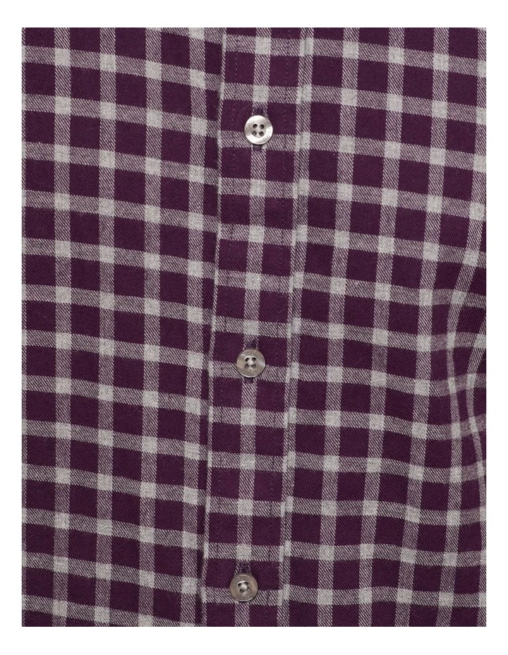 Stratton Slim Fit Check Shirt in Purple image 6
