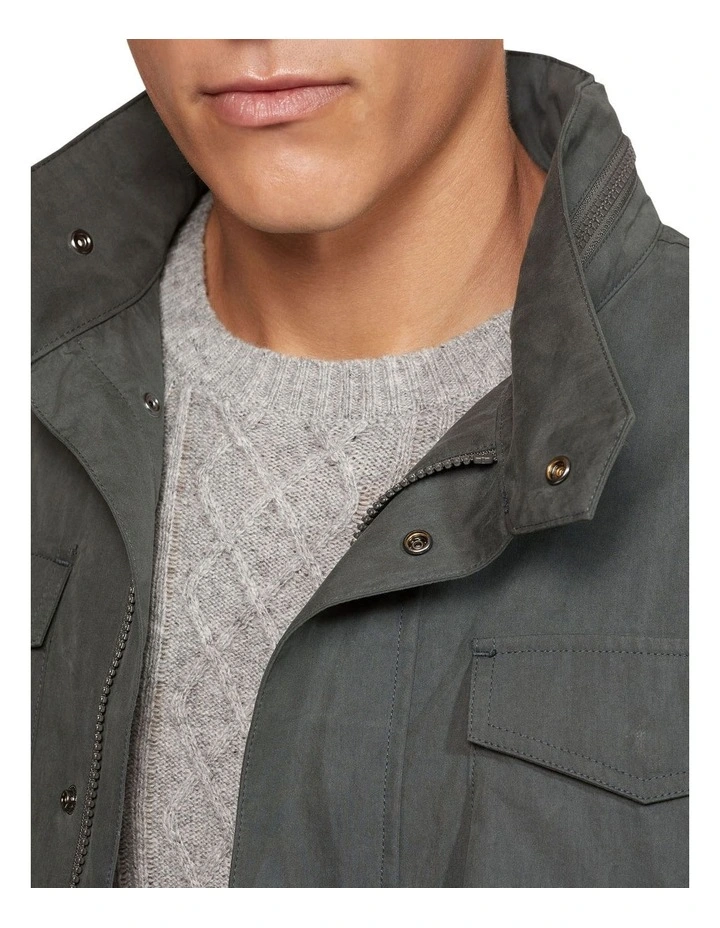 Miles Water Repellent Jacket in Green image 4