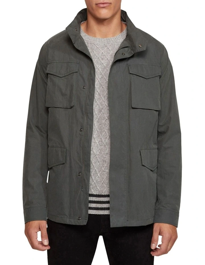 Miles Water Repellent Jacket in Green image 5