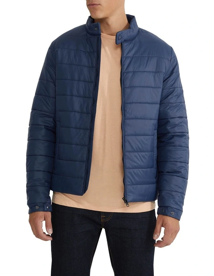 Beck Eco Filling Puffa Jacket in Navy image 5