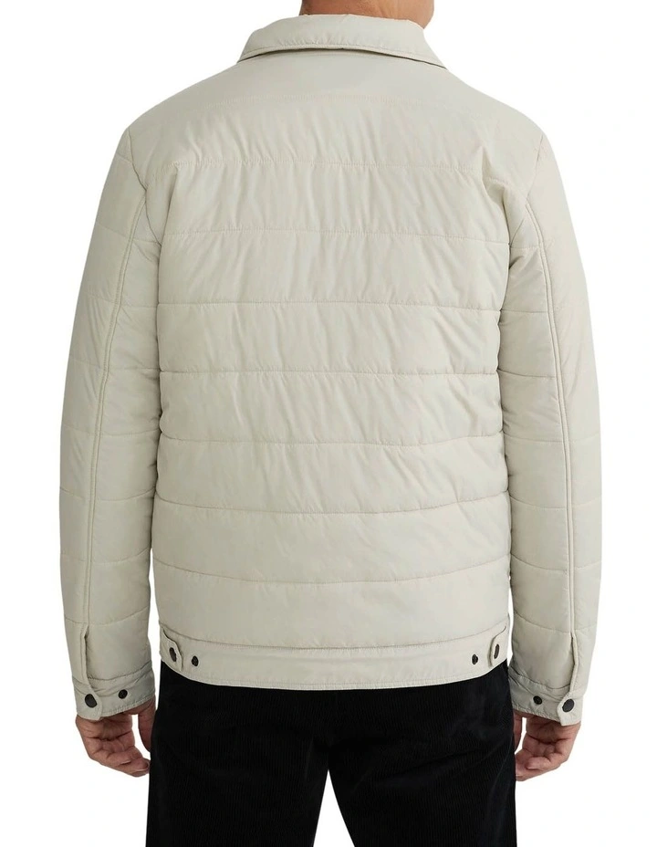 Oscar Eco Filling Puffa Jacket in Ecru image 3