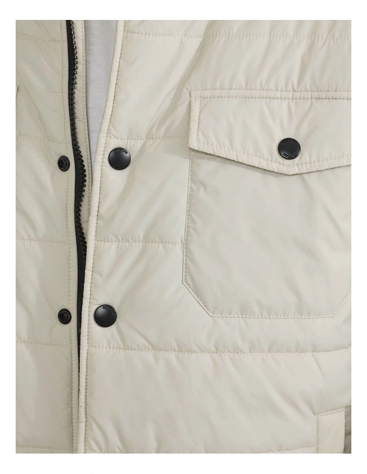 Oscar Eco Filling Puffa Jacket in Ecru image 6