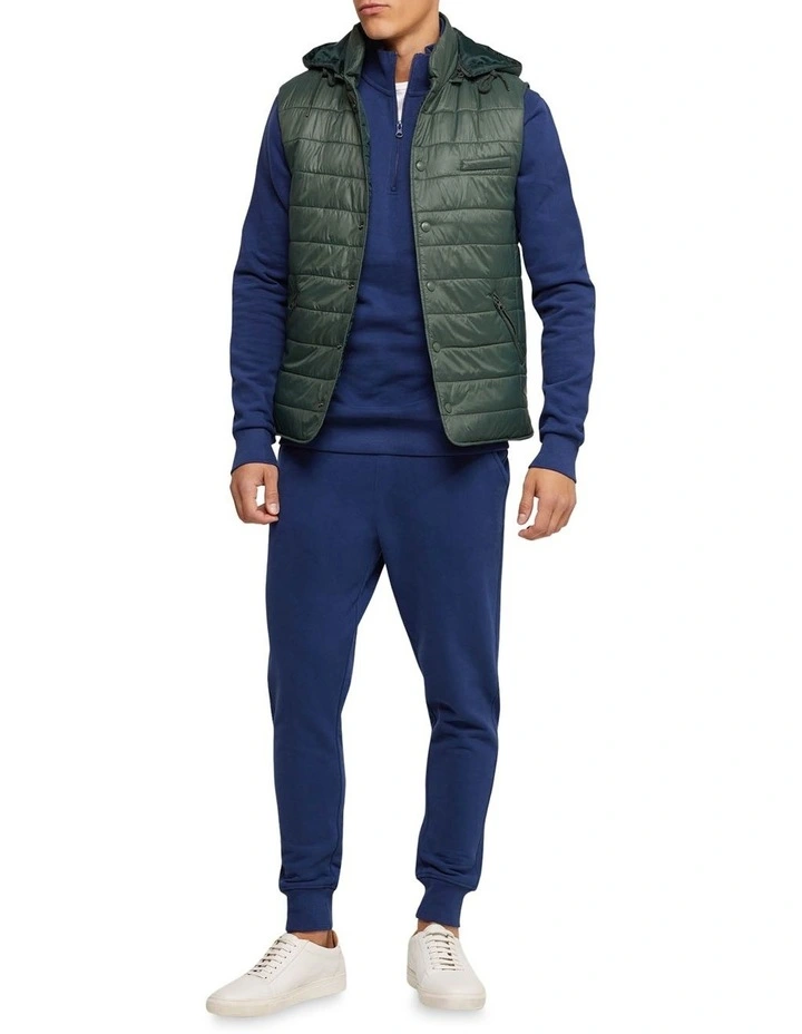 Bruno Eco Filling Puffa Vest in Green image 5