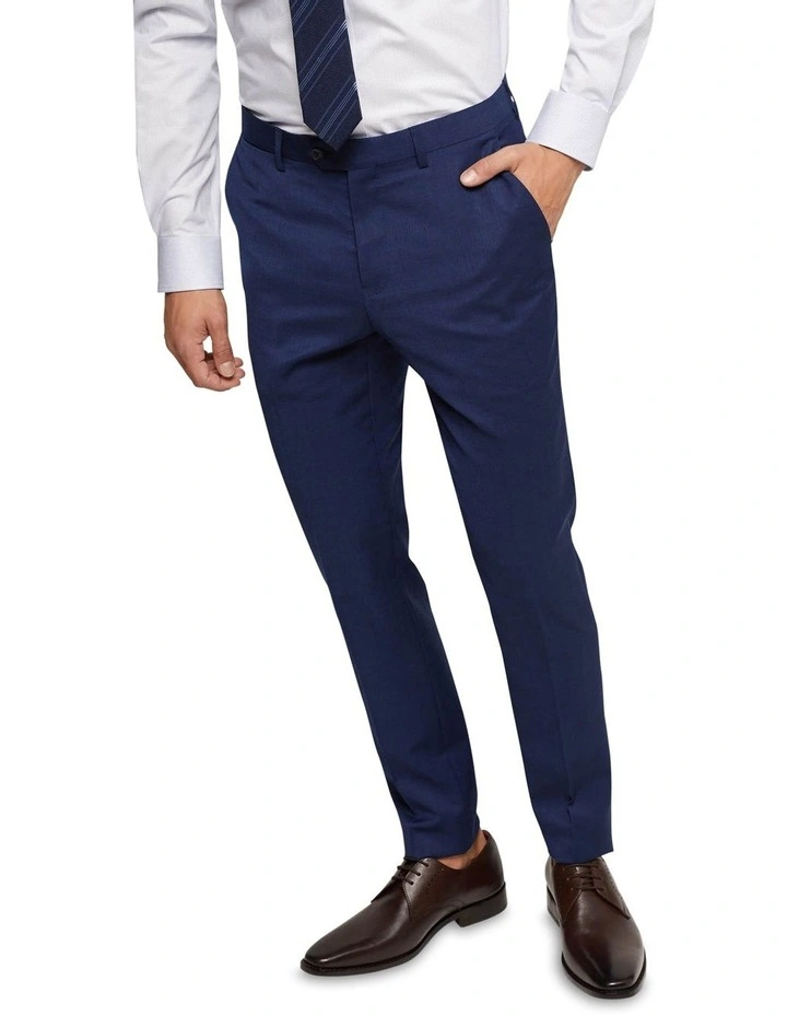 Byron Wool Suit Trousers in Blue image 4