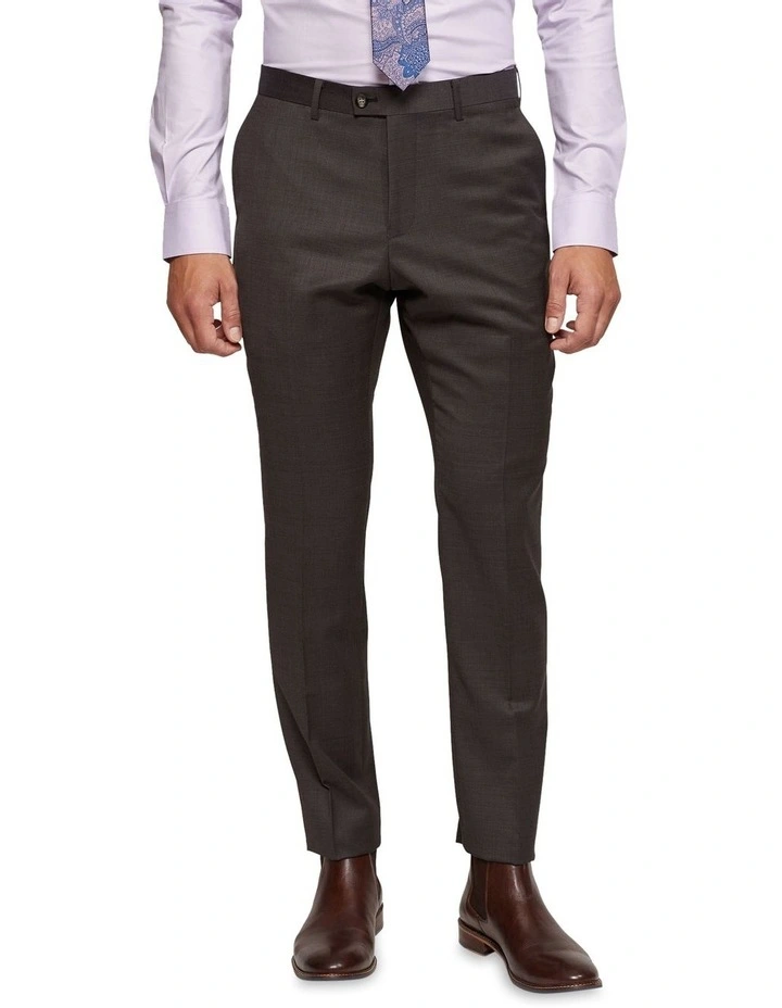 Hopkins Wool Suit Trousers in Brown image 1