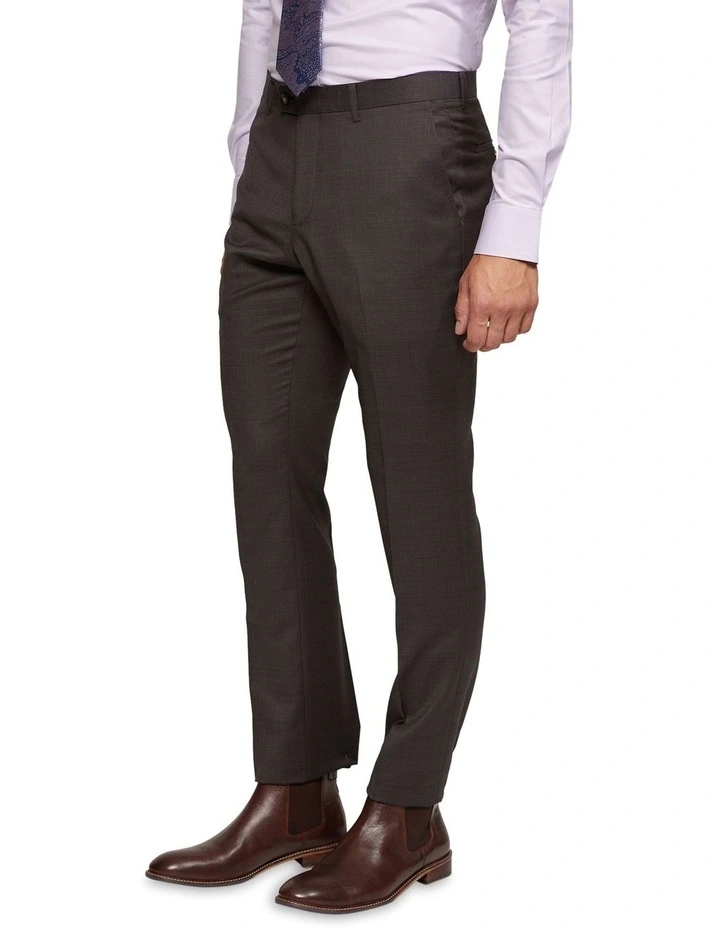 Hopkins Wool Suit Trousers in Brown image 2