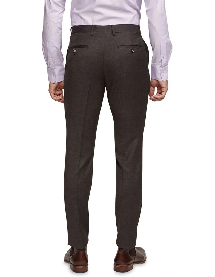 Hopkins Wool Suit Trousers in Brown image 3