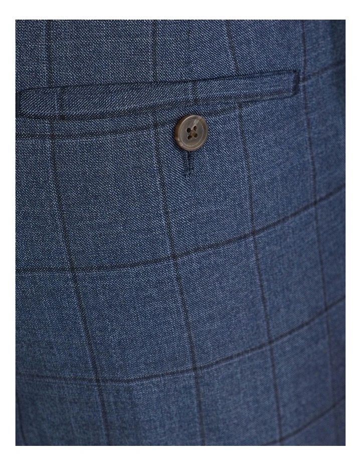 Hopkins Wool Stretch Suit Trousers in Blue image 6
