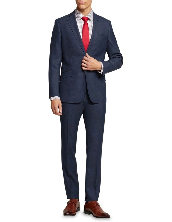 Hopkins Wool Rich Suit Trousers in Blue image 5