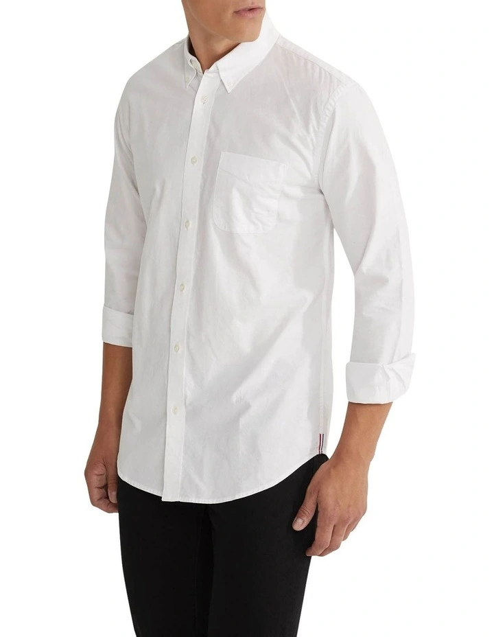 Uxbridge Cotton Shirt in White image 2