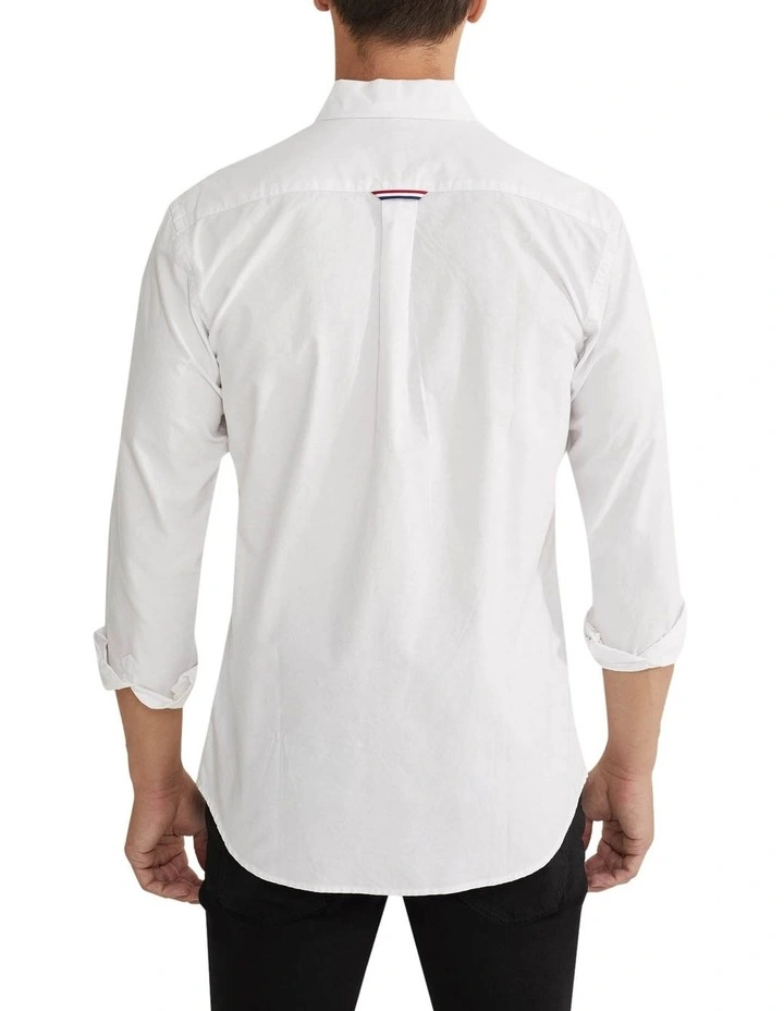 Uxbridge Cotton Shirt in White image 3