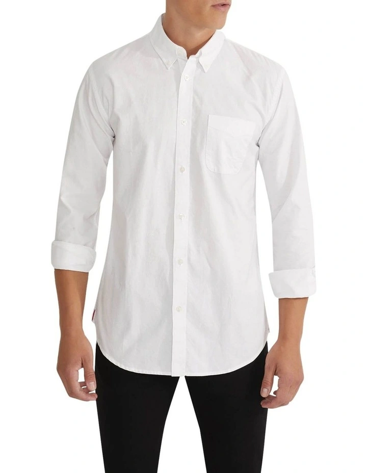 Uxbridge Cotton Shirt in White image 5