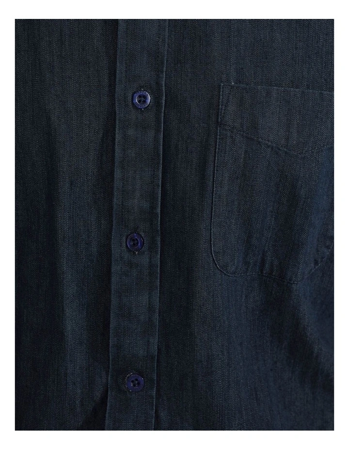 Portland Indigo Denim Shirt in Navy image 6