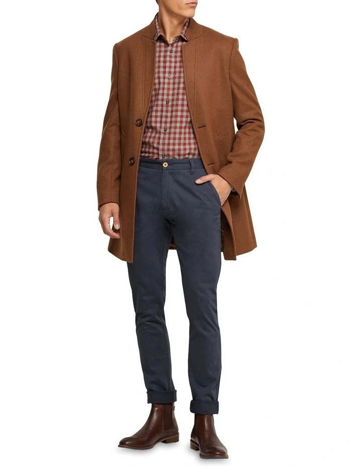 Stratton Flannel Check Shirt in Brown image 5