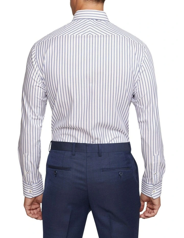 Islington Regular Fit Striped Shirt in Blue image 3