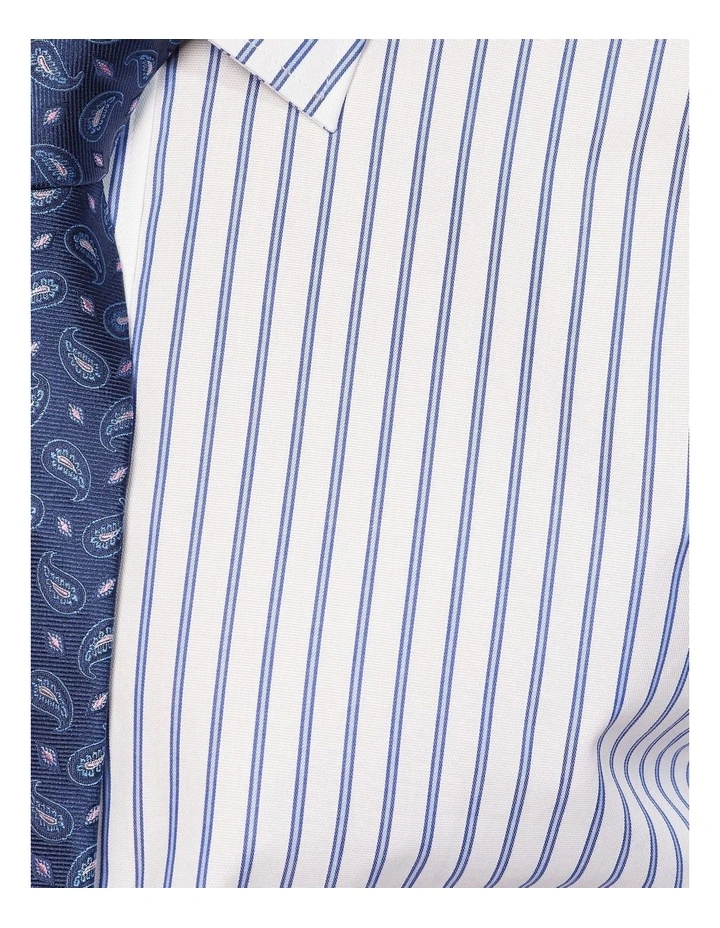 Islington Regular Fit Striped Shirt in Blue image 6