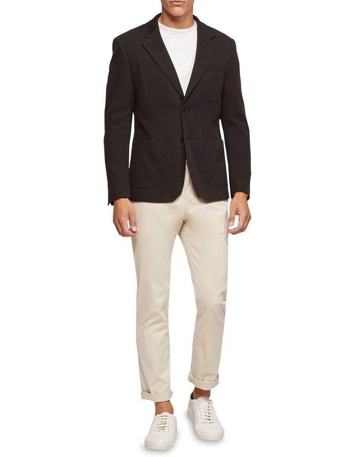 Frankie Knitted Blazer in Black image 1