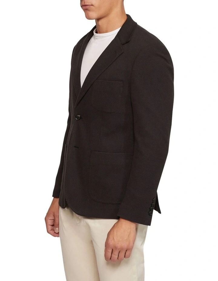 Frankie Knitted Blazer in Black image 2