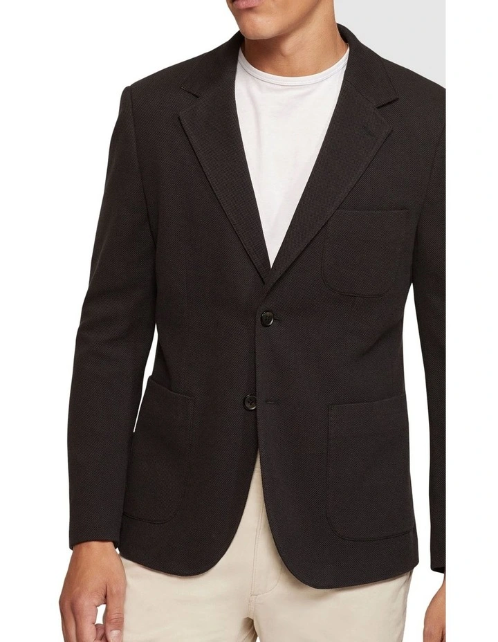 Frankie Knitted Blazer in Black image 4