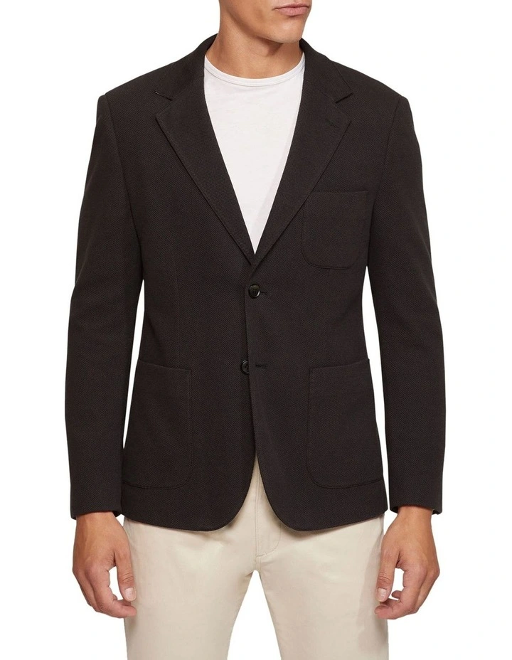 Frankie Knitted Blazer in Black image 5