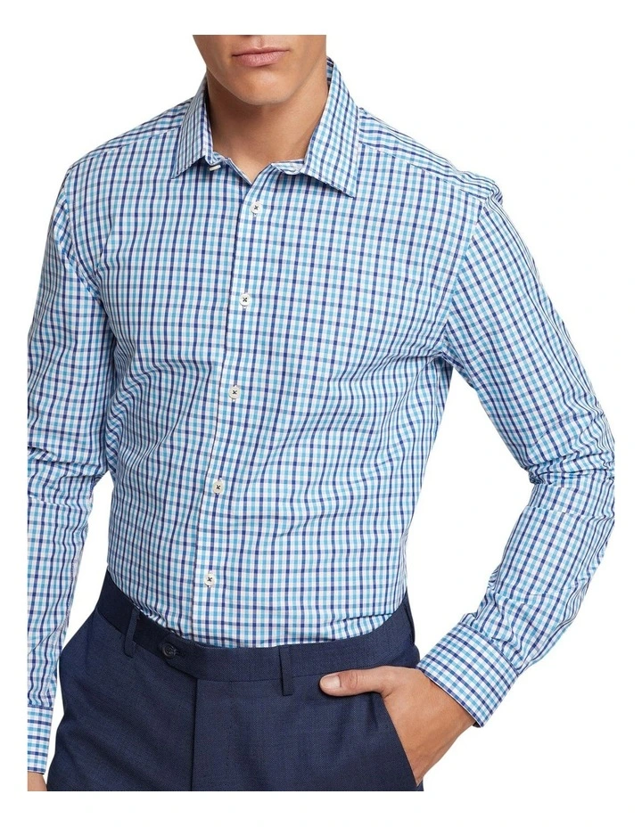 Beckton Check Shirt in Blue image 4