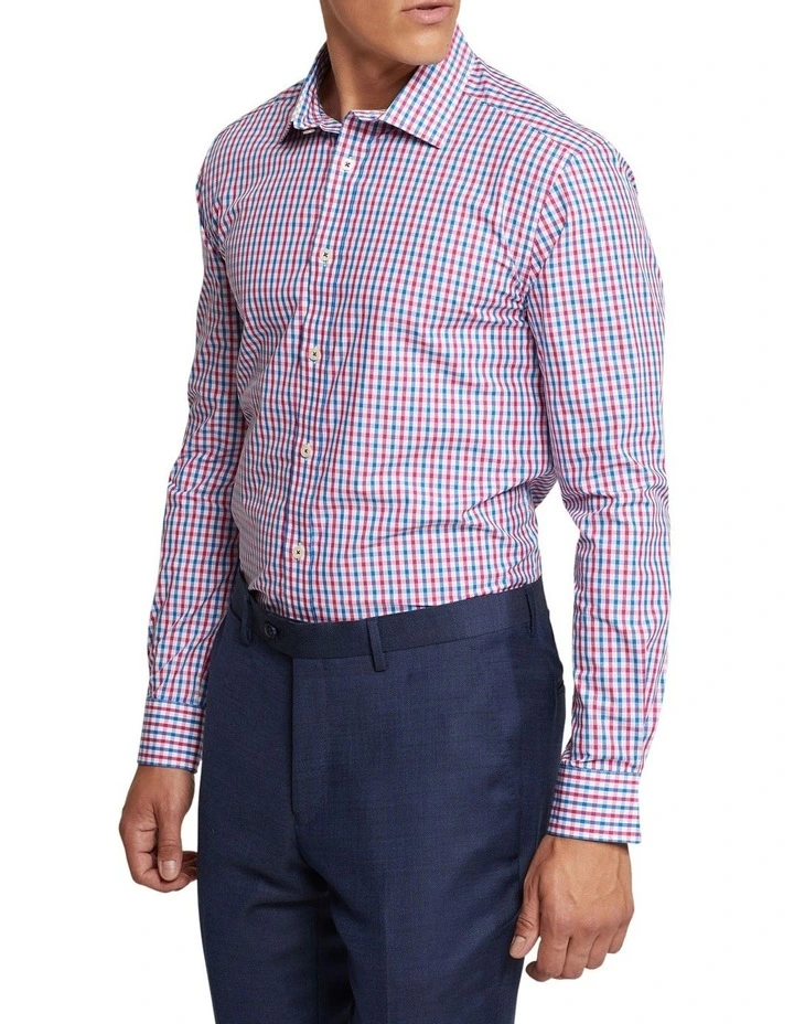 Beckton Check Shirt in Blue/Pink image 3