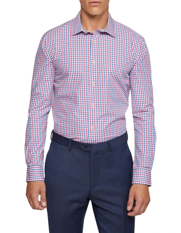 Beckton Check Shirt in Blue/Pink image 5