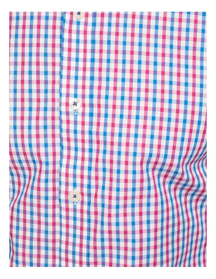 Beckton Check Shirt in Blue/Pink image 6