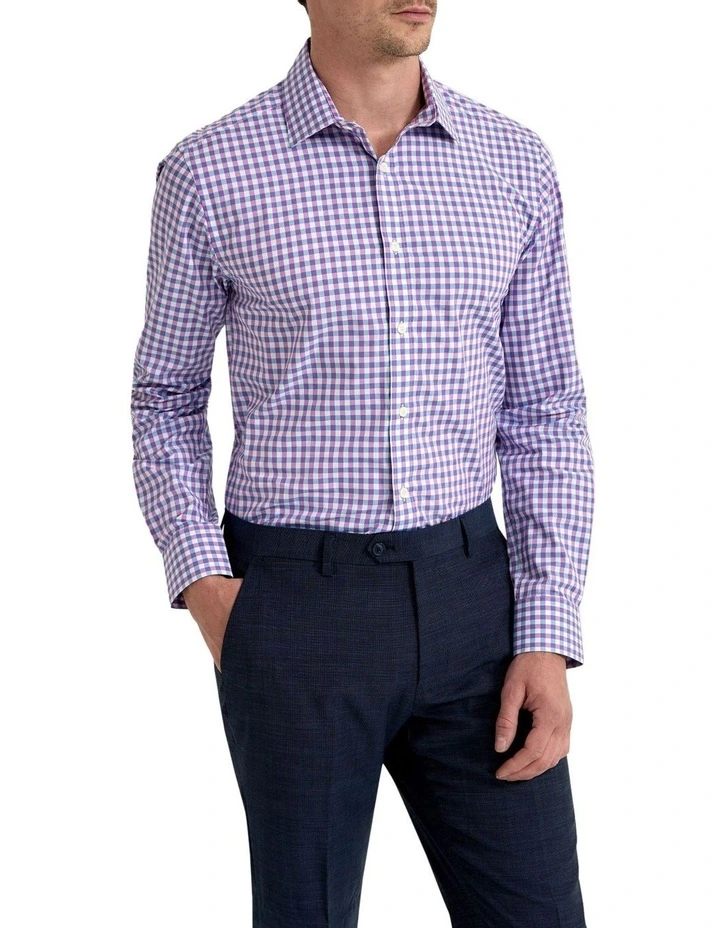 Beckton Check Shirt in Lilac image 2