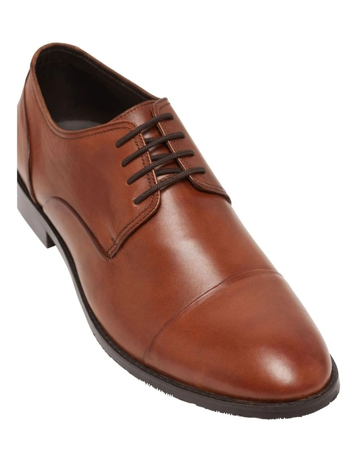 Archer Leather Derby Shoe in Tan image 4