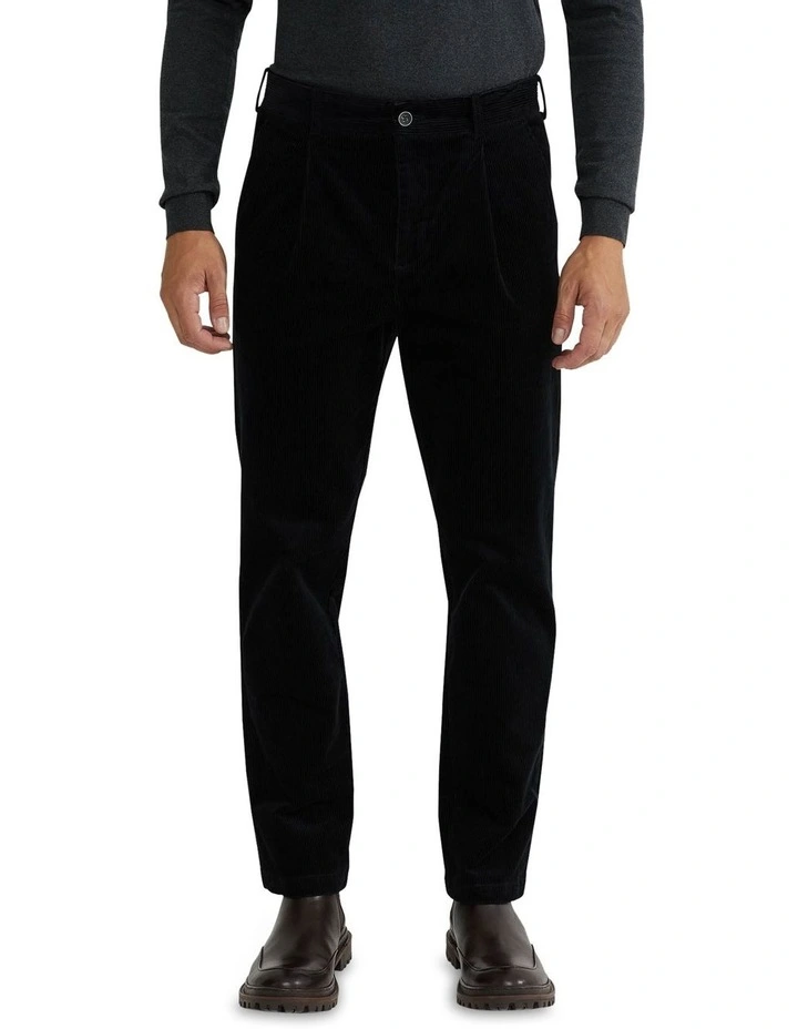 Zac Corduroy Chino in Black image 1