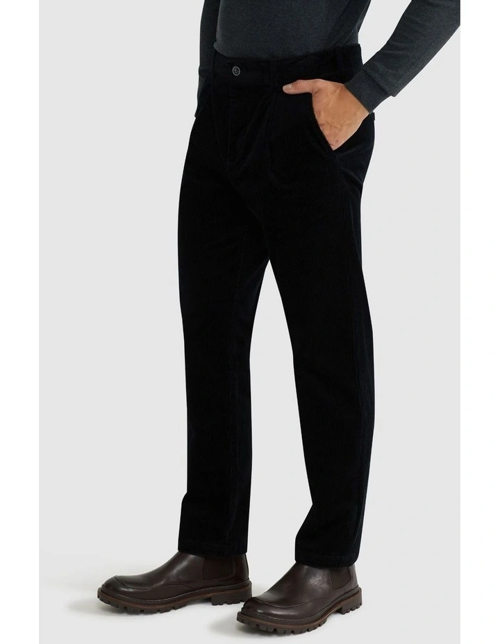 Zac Corduroy Chino in Black image 2