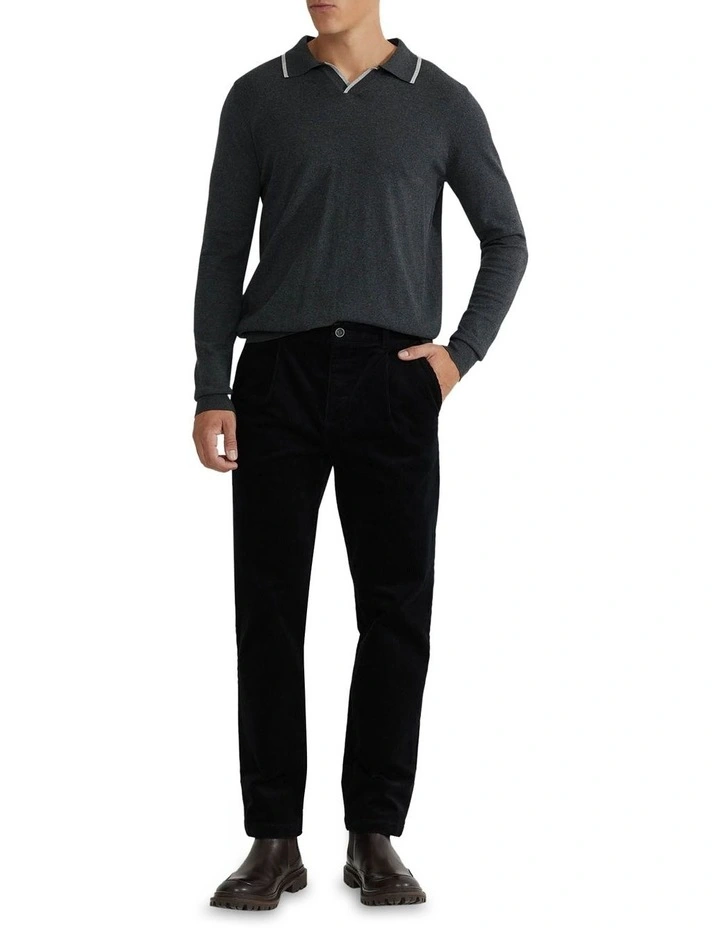 Zac Corduroy Chino in Black image 5
