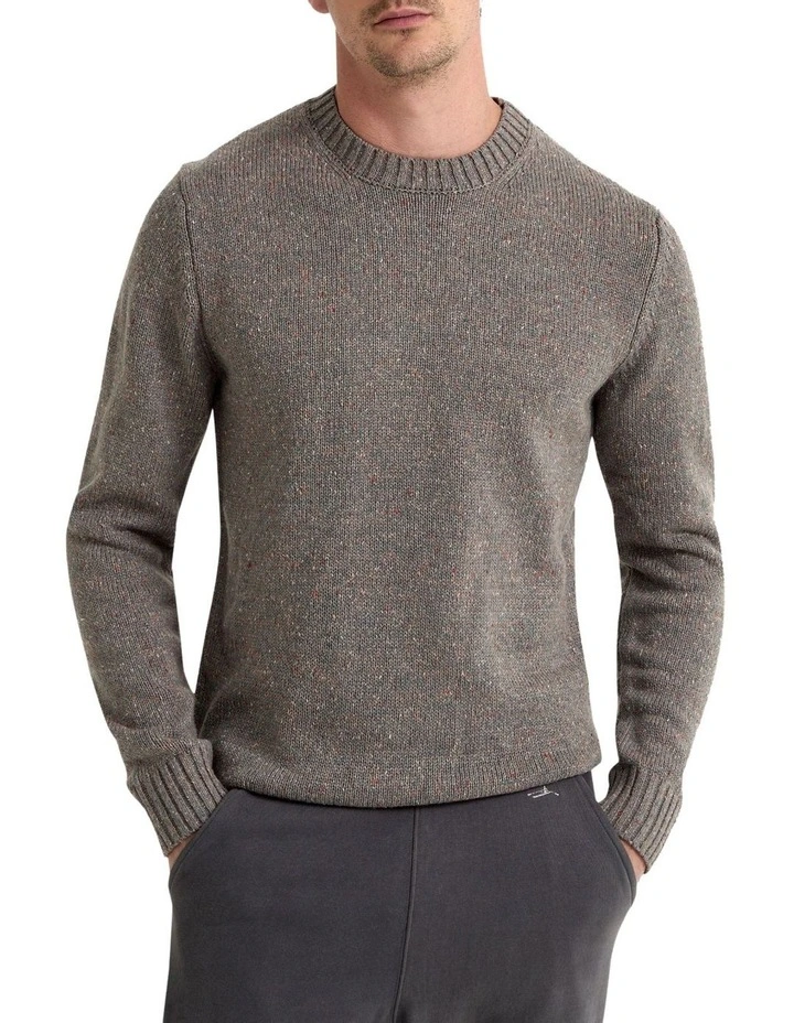 Bently Donegal Crew Neck Knit Top in Grey image 1