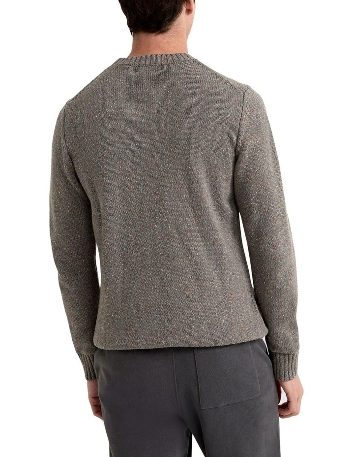 Bently Donegal Crew Neck Knit Top in Grey image 3