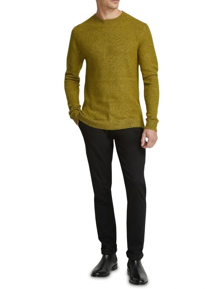Arthur Crew Neck Knit Top in Acid Green image 1