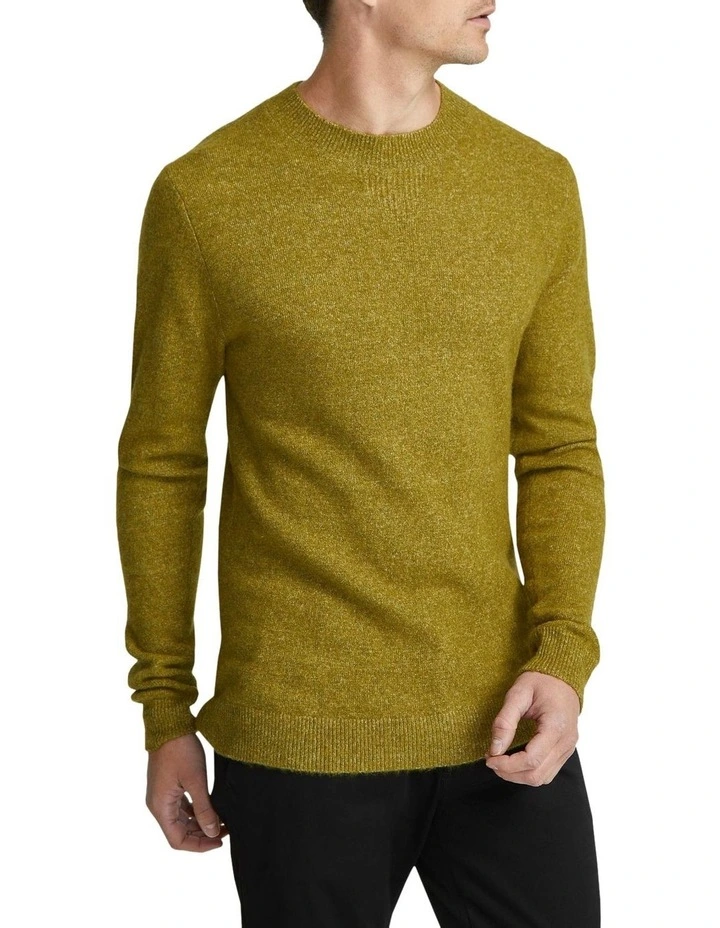 Arthur Crew Neck Knit Top in Acid Green image 2