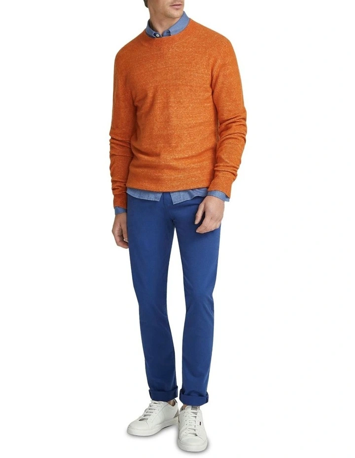 Arthur Crew Neck Knit Top in Orange image 1