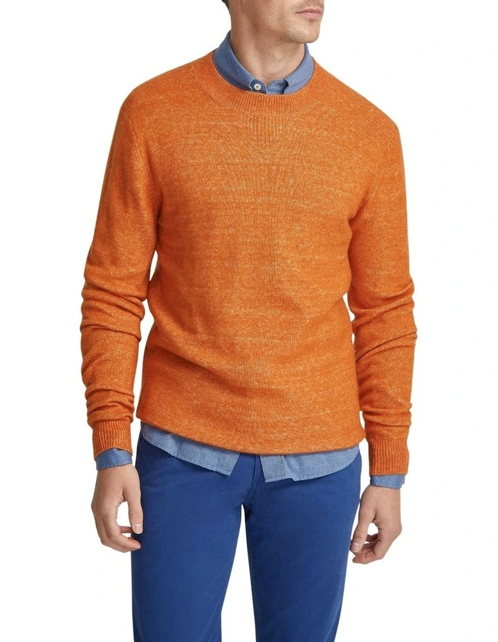 Arthur Crew Neck Knit Top in Orange image 5