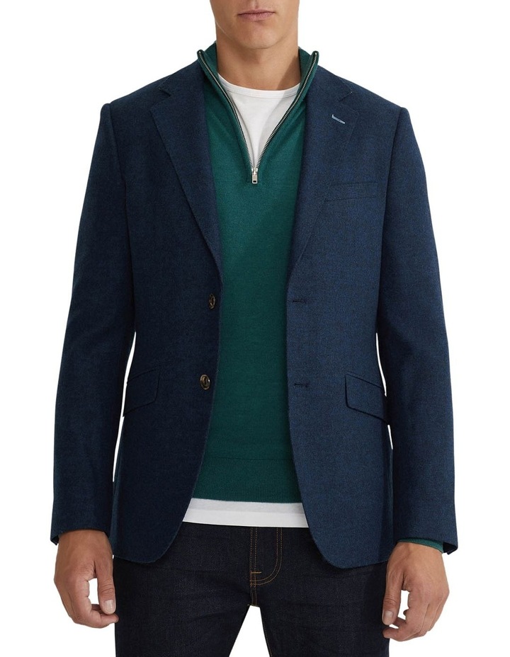 Blake Wool Rich Blazer in Navy Dark Navy