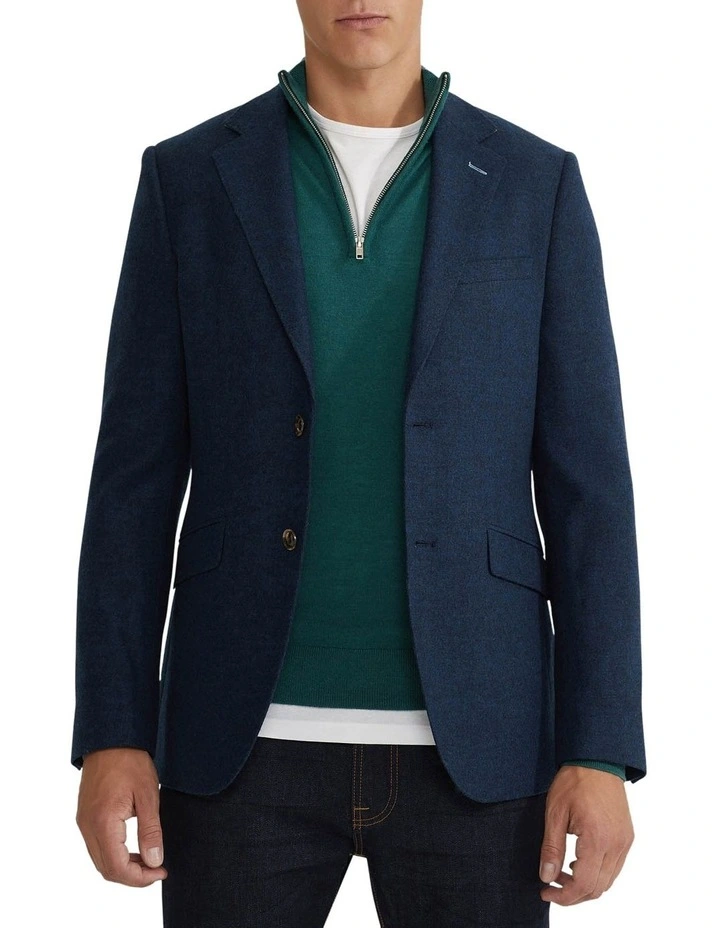 Blake Wool Rich Blazer in Navy image 1