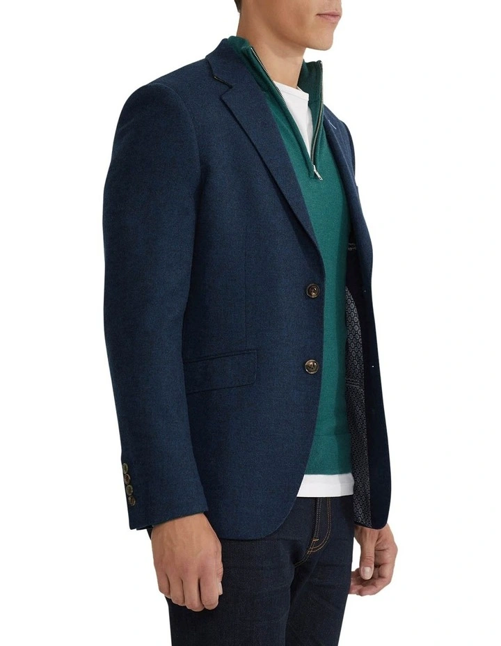Blake Wool Rich Blazer in Navy image 2