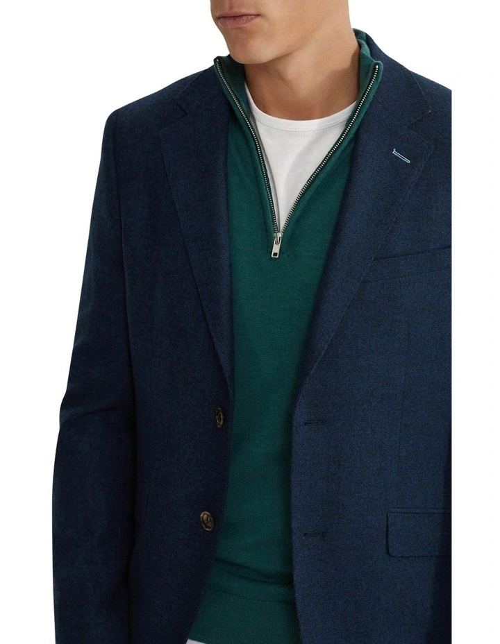 Blake Wool Rich Blazer in Navy image 4