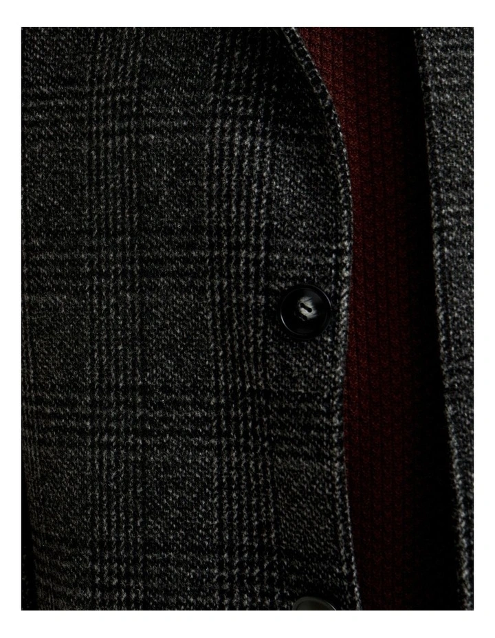 Dunbar Wool Rich Check Overcoat in Grey image 6