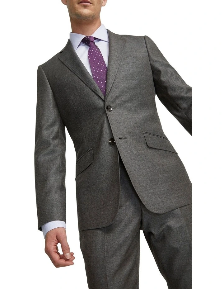 New Hopkins Wool Suit Jacket in Ash image 4