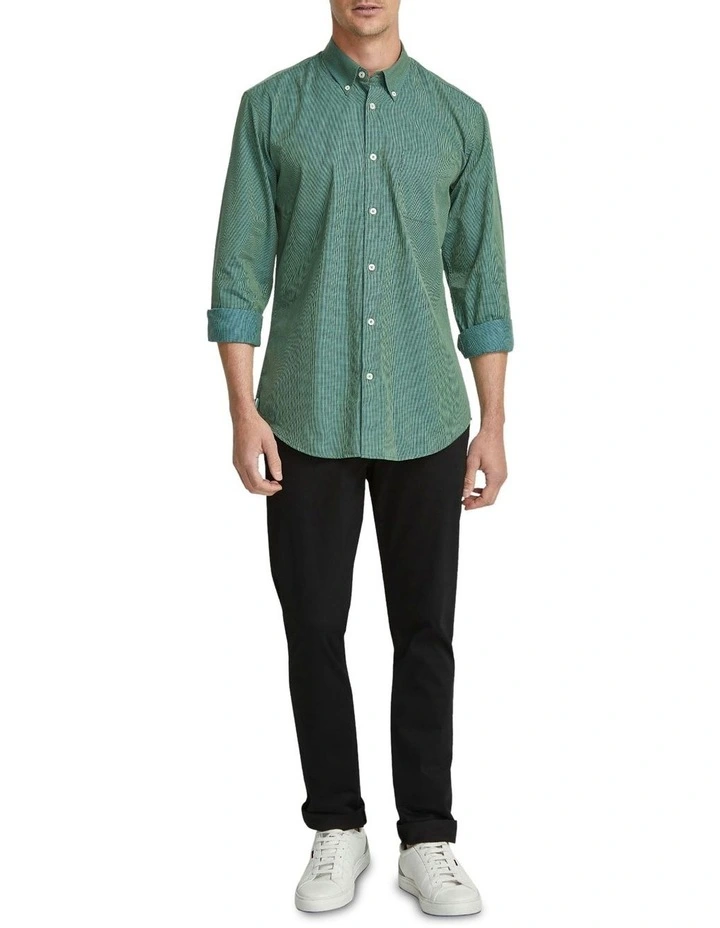 Uxbridge Regular Fit Cotton Shirt in Green image 1