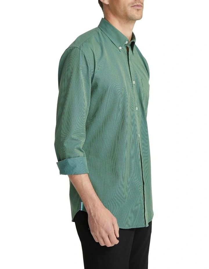 Uxbridge Regular Fit Cotton Shirt in Green image 2