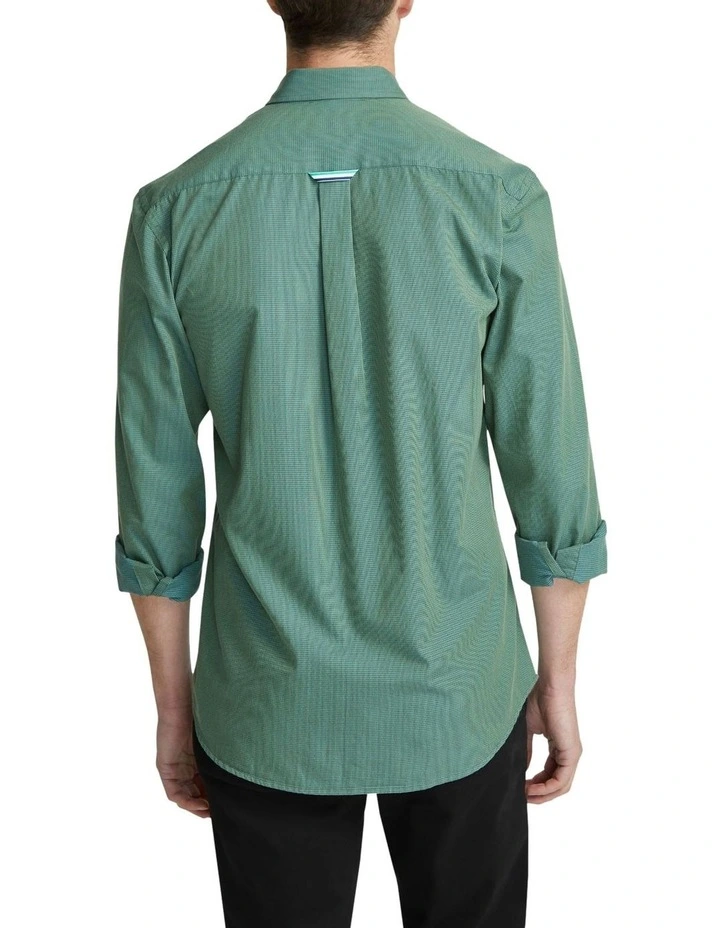 Uxbridge Regular Fit Cotton Shirt in Green image 3