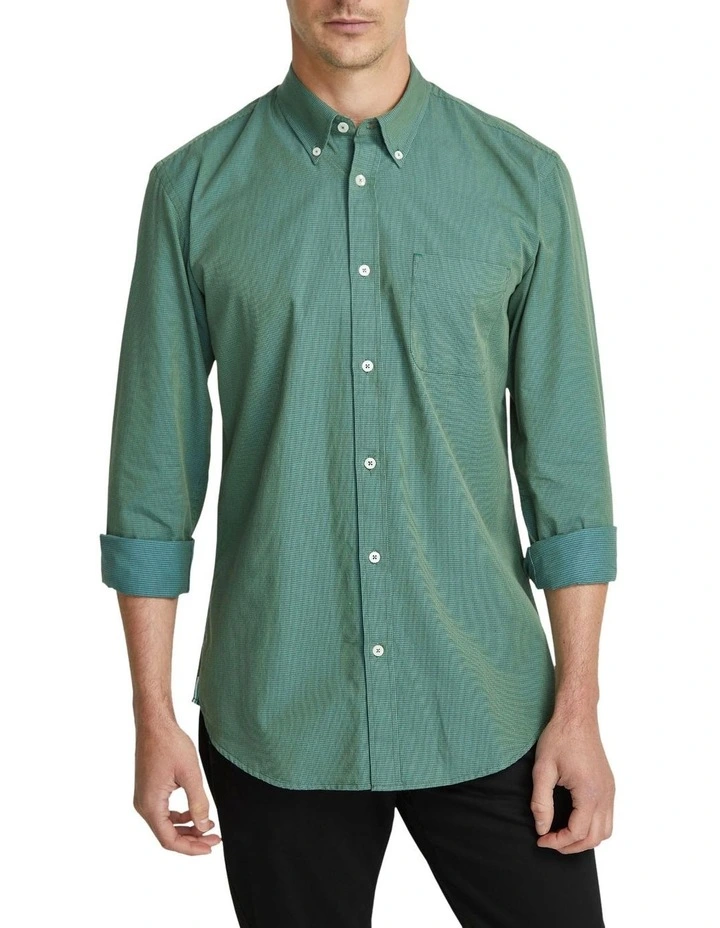 Uxbridge Regular Fit Cotton Shirt in Green image 5