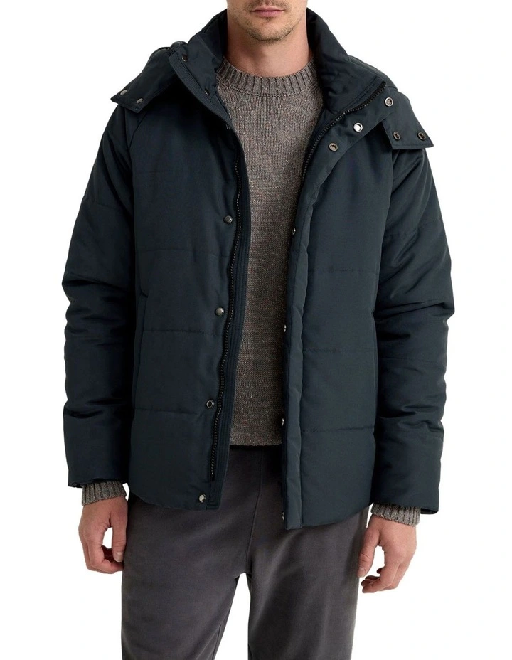 Leo Eco Filling Puffer Jacket in Charcoal image 5